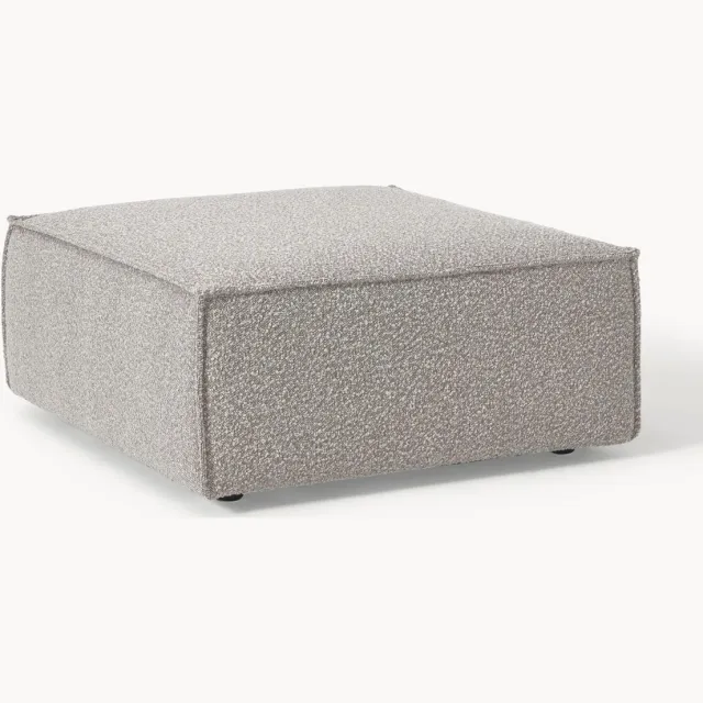 Westwing Collection Voetenbank Lennon uit bouclé taupe