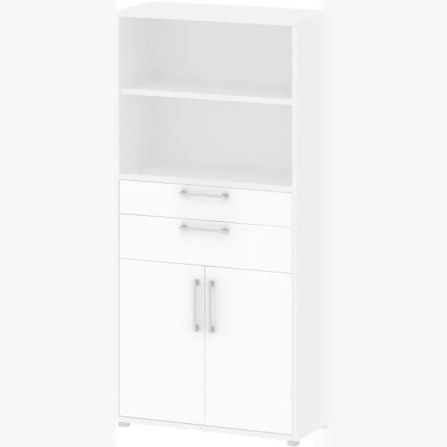Giga Living Boekenkast Prima - Wit - 90x185x45cm