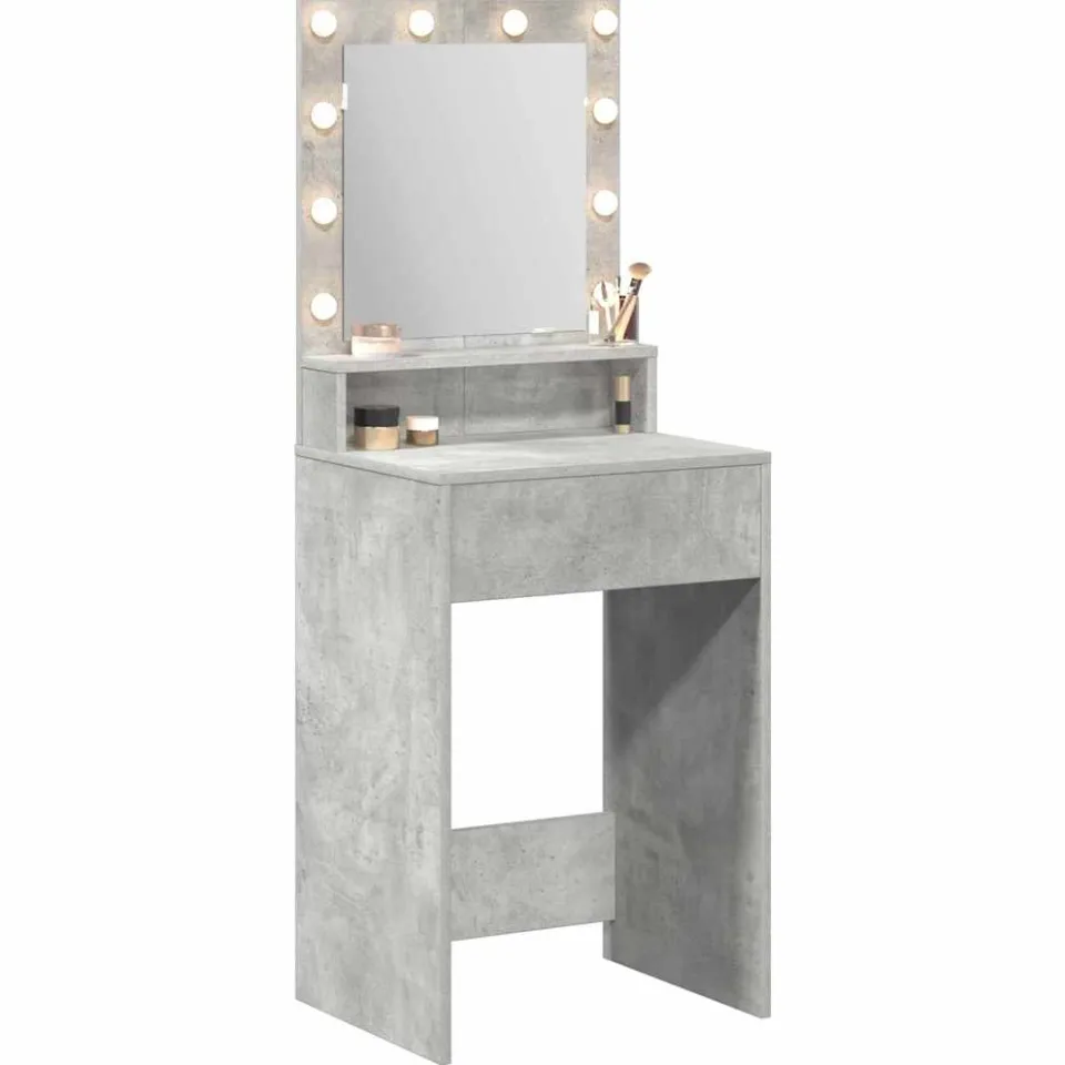 vidaXL Plafondtafel Beton Grijs 50 x 41 x 135 cm Bewerkt hout
