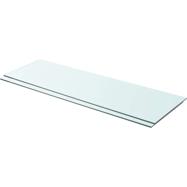 vidaXL Schappen 2 st 90x30 cm glas transparant Transparent