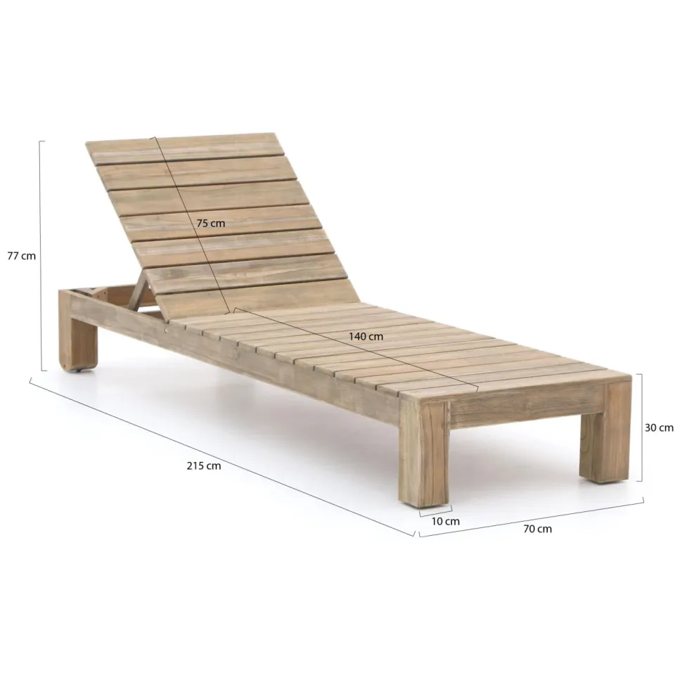 ROUGH Furniture ROUGH-X ligbed bruin, foto 2