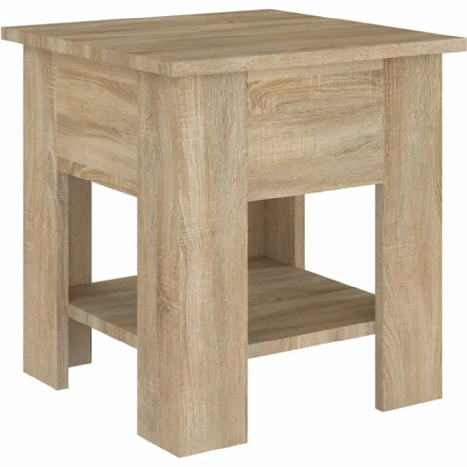 vidaXL Salontafel 40x40x42 cm bewerkt hout sonoma eikenkleurig Bruin