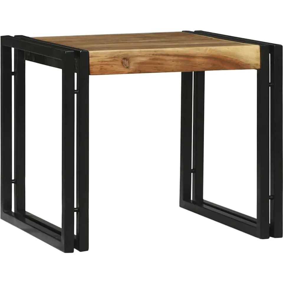 vidaXL Salontafel 2 st Bruin 48 x 40 x 40 cm Massief Acaciahout, foto 3