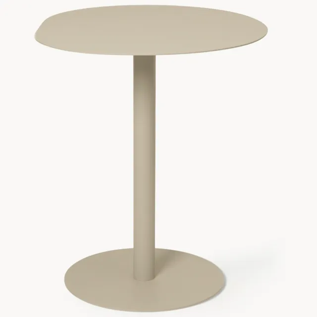 Ferm Living Eettafel Pond in organische vorm, Ø 64 cm Beige