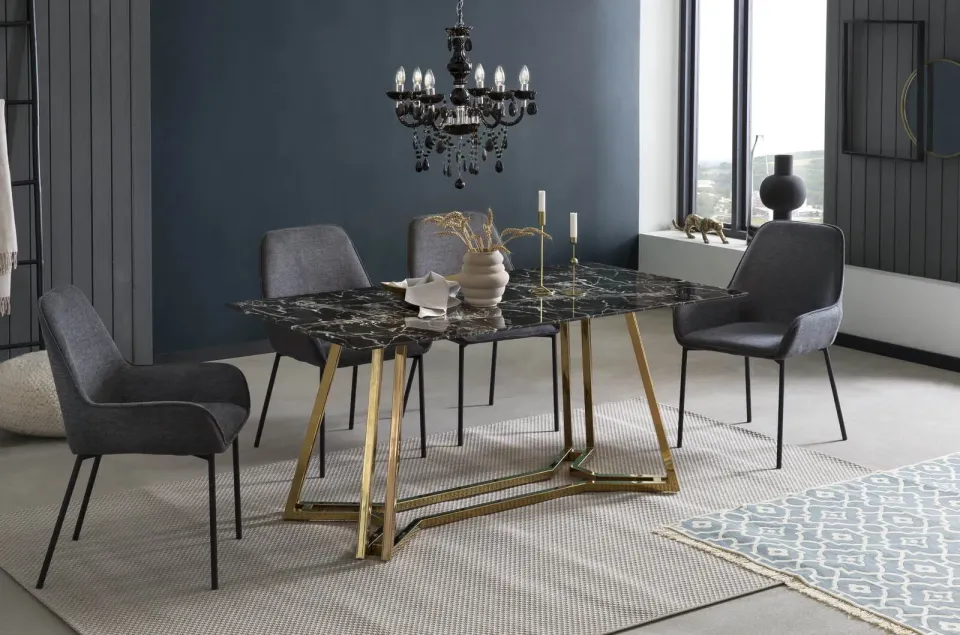 Eetkamertafel Lars zwart, foto 4