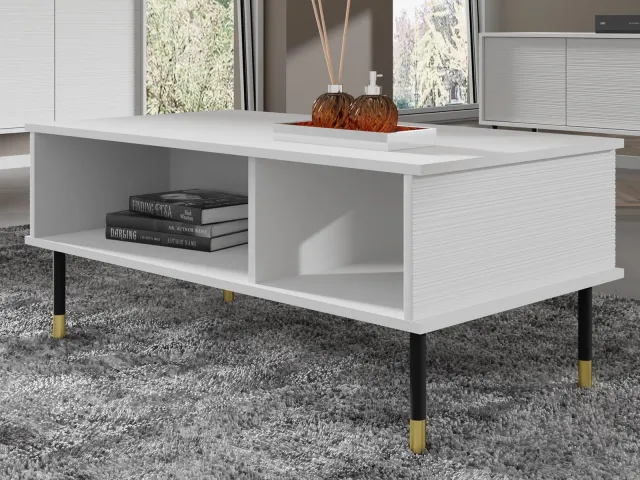 Mobistoxx Salontafel SHERLOCK 110 cm mat wit
