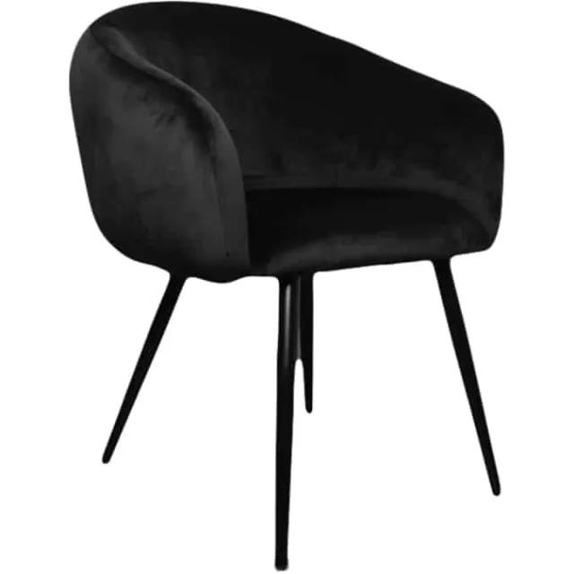 Bubble chair velvet - zwart