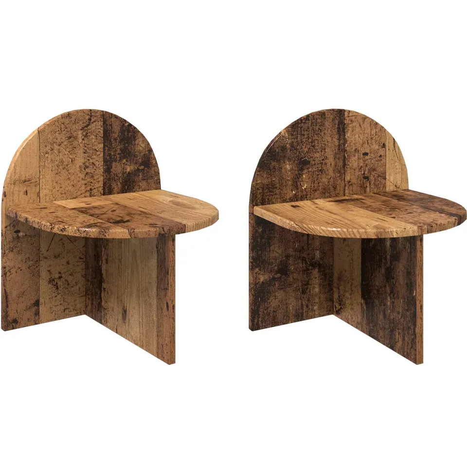 vidaXL Nachtkastje 2 st Oud hout 40 x 35,5 x 45,5 cm bruin, foto 3