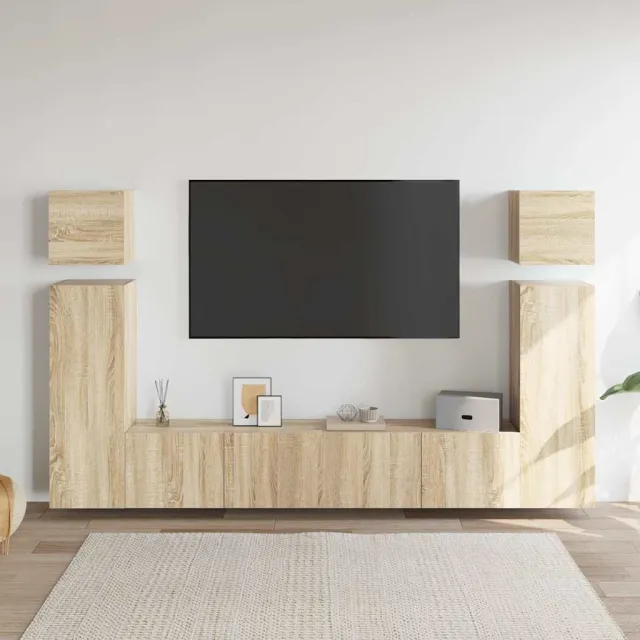 vidaXL 8-delige Tv-meubelset bewerkt hout sonoma eikenkleurig, foto 2