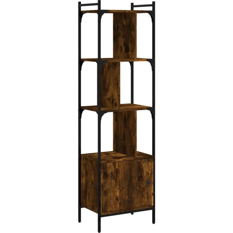 vidaXL Boekenkast met deur 44,5x30x154,5 cm hout gerookt eikenkleurig, foto 3