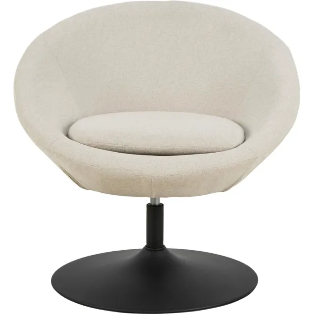 Giga Living Fauteuil Eva - Draaibaar Beige - Stof - 82x72x81 cm