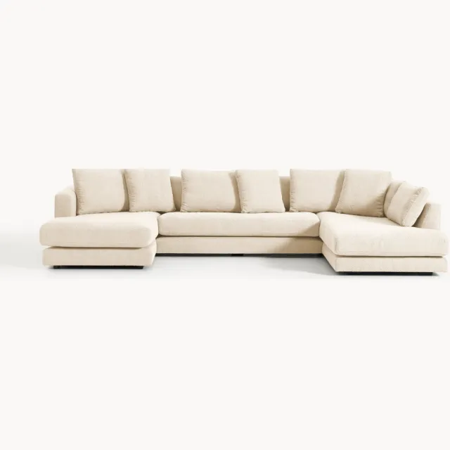 Westwing Collection XL bouclé bank Tribeca beige
