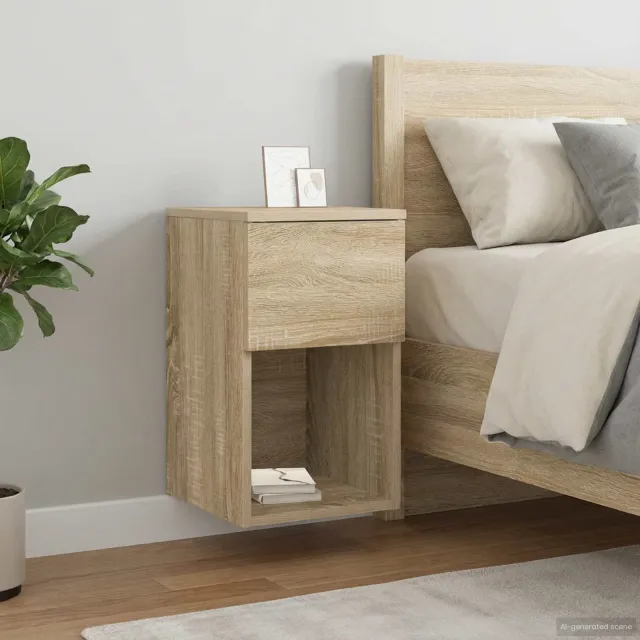 vidaXL Bed kast Sonoma Eiken 29 x 31,5 x 49 cm Bewerkt hout Bruin