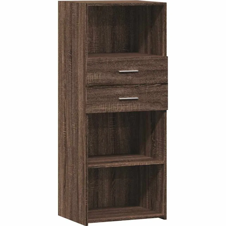 vidaXL Hoge kast 50x42,5x124 cm bewerkt hout bruin eikenkleurig, foto 2