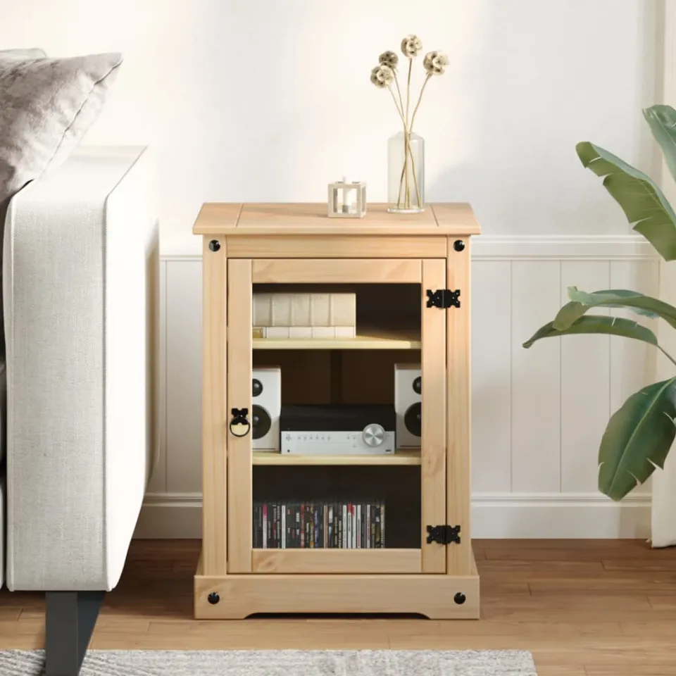 vidaXL Hifi-meubel Corona 60x50x82 cm massief grenenhout bruin, foto 2