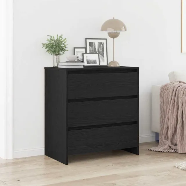 vidaXL Dressoir 70x41x75 cm bewerkt hout zwart eikenkleur, foto 2