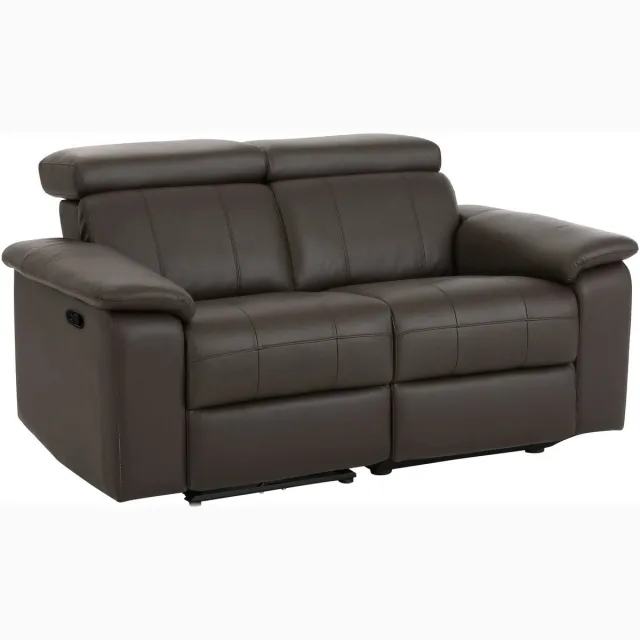 Notio Living Sofa 2 zitting met handmatige functie in leatherpu brown Bruin