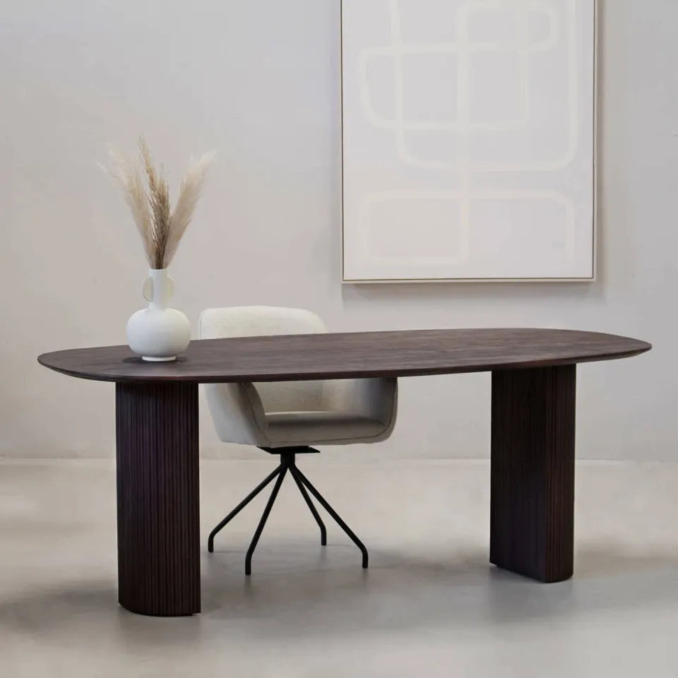 Giga Meubel Eettafel Feline - Deens Ovaal - Mangohout - 300cm, foto 5