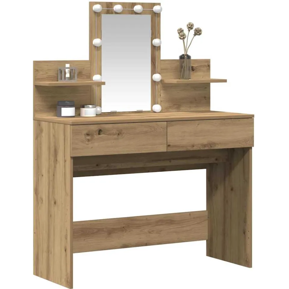 vidaXL Plafondtafel Artisan Eiken 100 x 40 x 130 cm Bewerkt hout Bruin