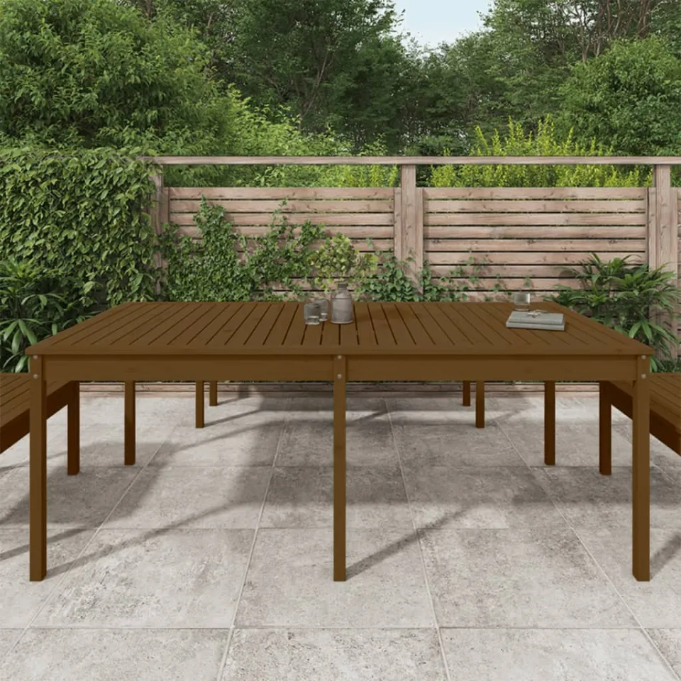 vidaXL Tuintafel 203,5x100x76 cm massief grenenhout honingbruin bruin, foto 3