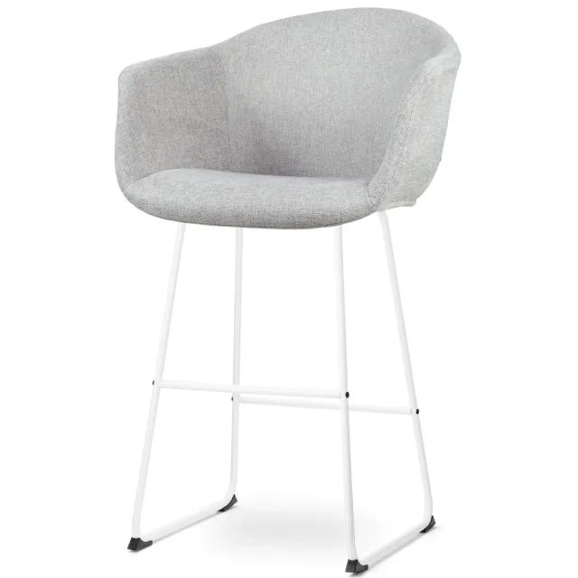 Nolon Nino-Otis barkruk lichtgrijs - wit onderstel - 75 cm, foto 2