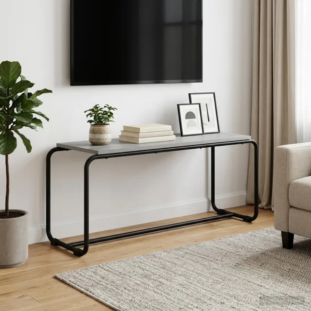vidaXL TV-standaard 98 x 35.5 x 42 cm Grijs Sonoma Bewerkt hout, foto 2