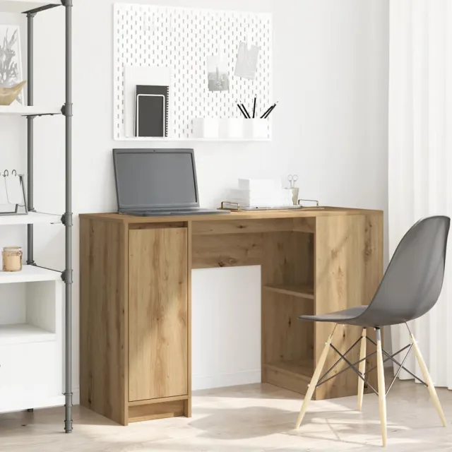 vidaXL Bureau 120x42x76 cm spaanplaat ambachtelijk eikenkleurig Bruin