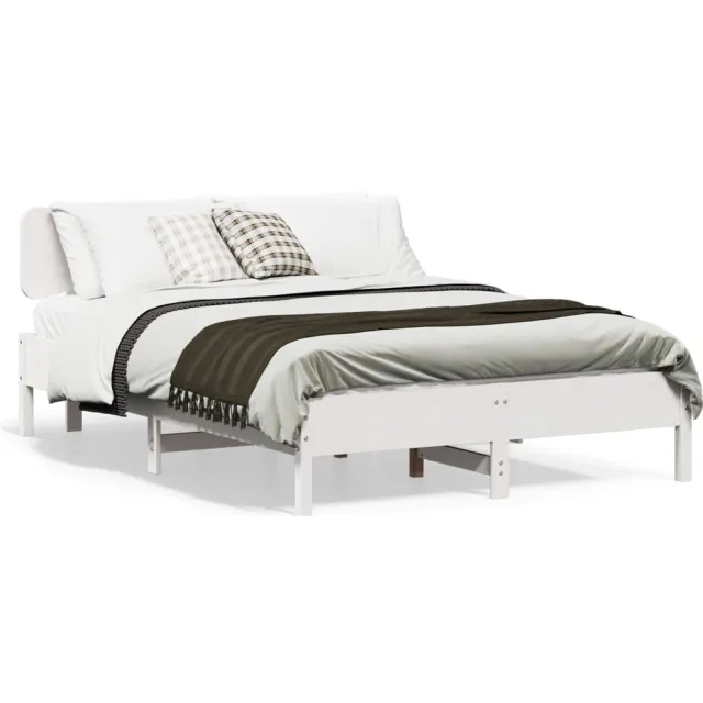 vidaXL Bedframe zonder matras massief grenenhout wit 120x200 cm