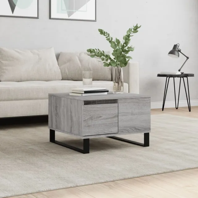 vidaXL Salontafel 55x55x36,5 cm bewerkt hout grijs sonoma eikenkleurig, foto 2