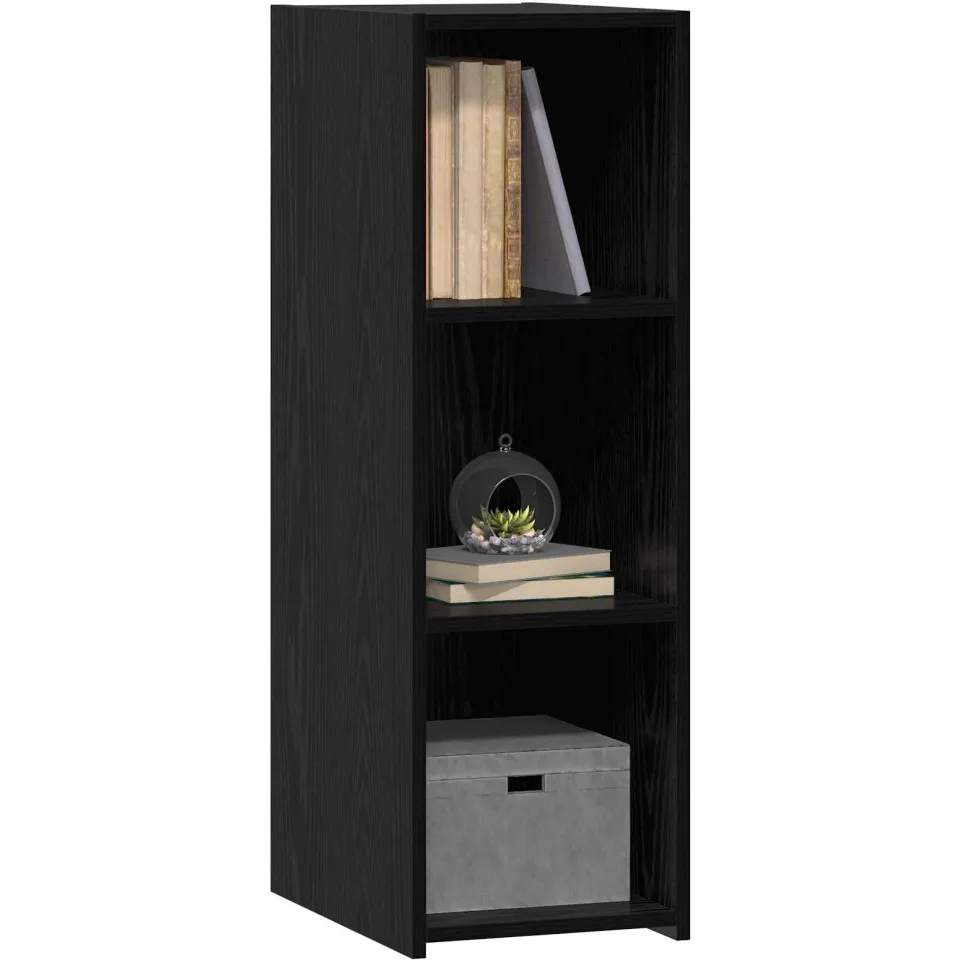 vidaXL Dressoir Zwart eiken 30 x 41 x 93 cm Bewerkt hout