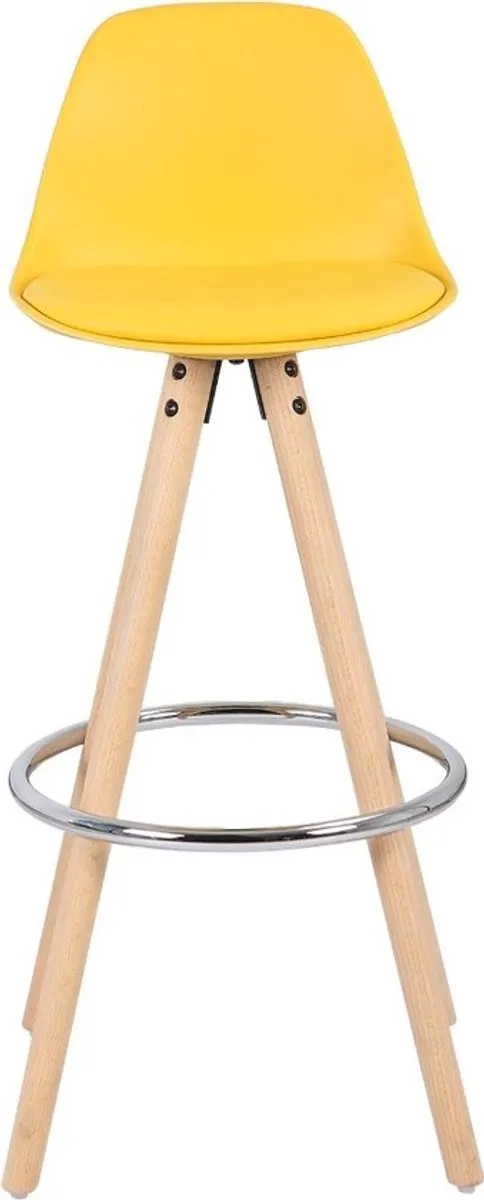 Saphly Barkrukken Set 75cm Bruin - Zithoogte 75cm, Geel en Set van 1 - Voor Eetkamer, Keuken en Woonkamer yellow