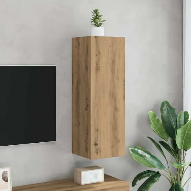 vidaXL Tv-meubel 30,5x30x90 cm bewerkt hout artisanaal eikenkleurig Bruin