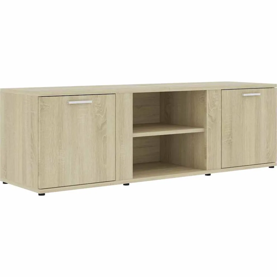 vidaXL Tv-meubel 120x34x37 cm bewerkt hout sonoma eikenkleurig Bruin