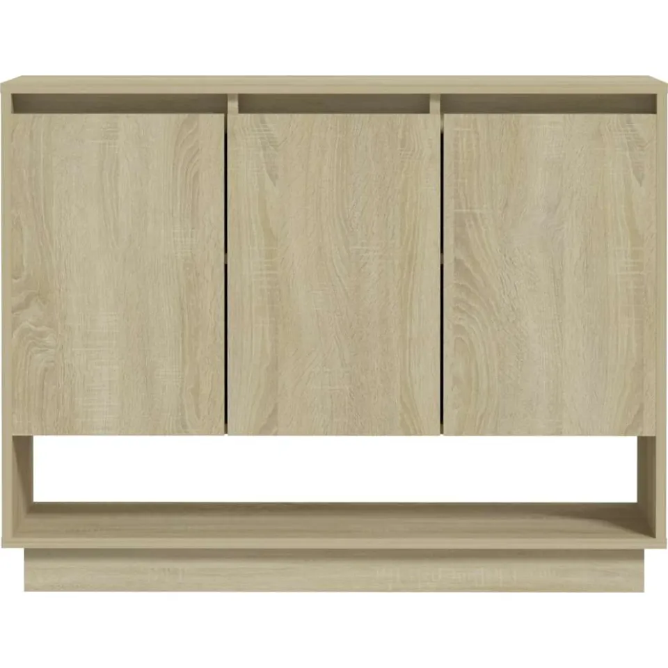 vidaXL Dressoir 97x31x75 cm bewerkt hout sonoma eikenkleurig, foto 4