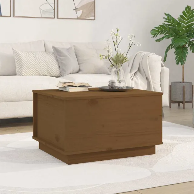 vidaXL Salontafel 60x50x35 cm massief grenenhout honingbruin bruin, foto 2