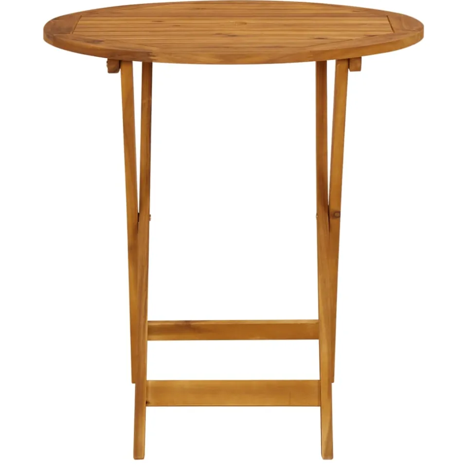 vidaXL 3-delige Bistroset bladpatroon stof en massief hout groen, foto 4
