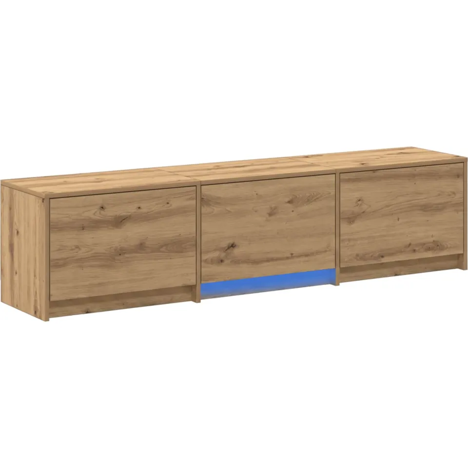 vidaXL TV-kast met LED 165 x 34 x 40 cm Artisanaal eiken, foto 3