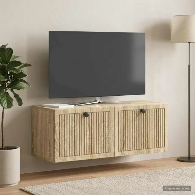 vidaXL Wandbeugel TV-kast Sonoma Eiken 78,5 x 31 x 30 cm Bewerkt hout Bruin