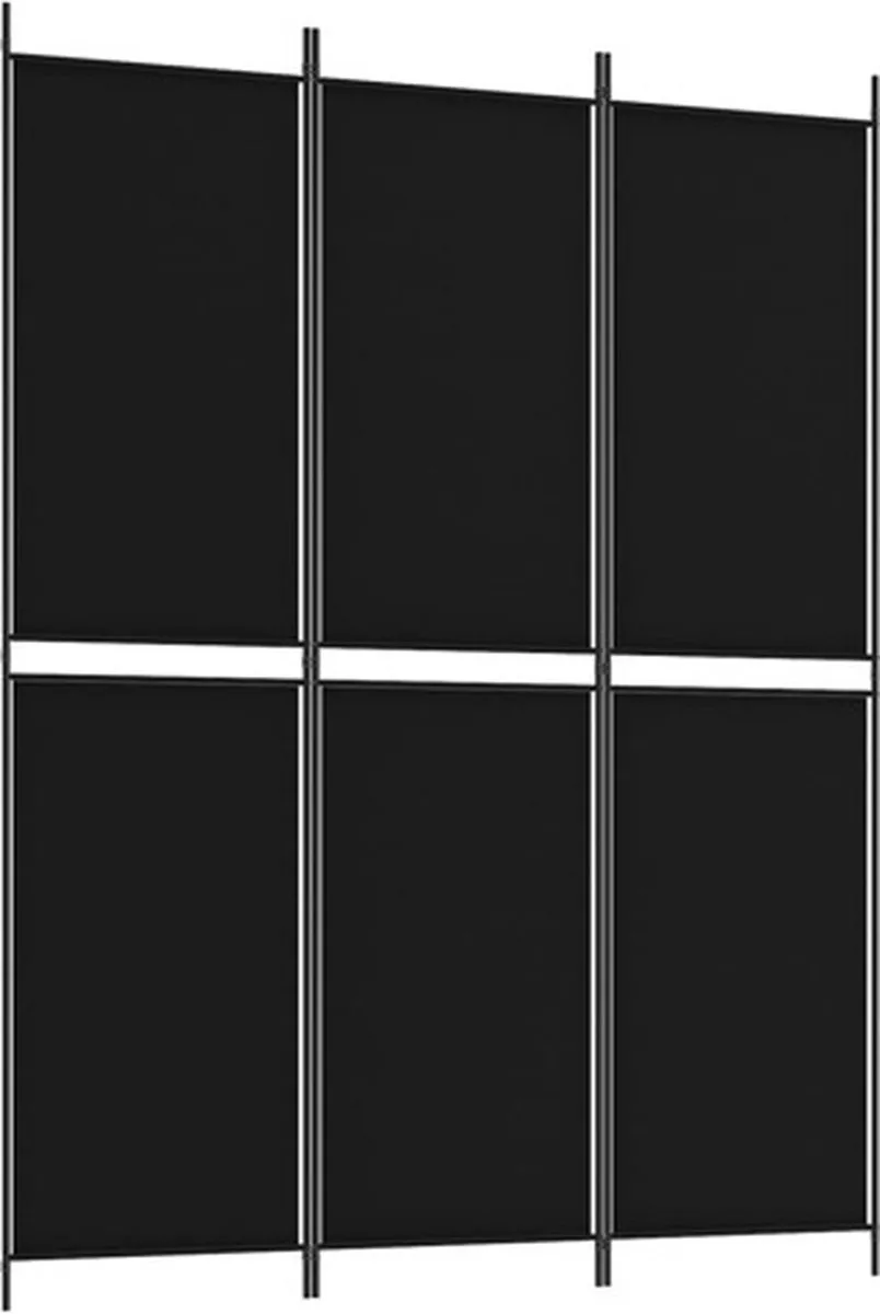 vidaXL Kamerscherm met 3 panelen 150x200 cm stof zwart, foto 3