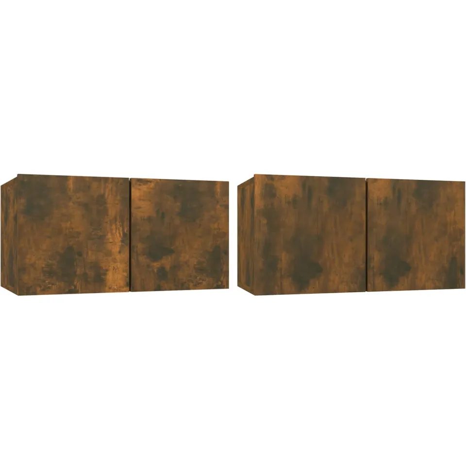 vidaXL Tv-hangmeubelen 2 st 60x30x30 cm gerookt eikenkleurig, foto 3