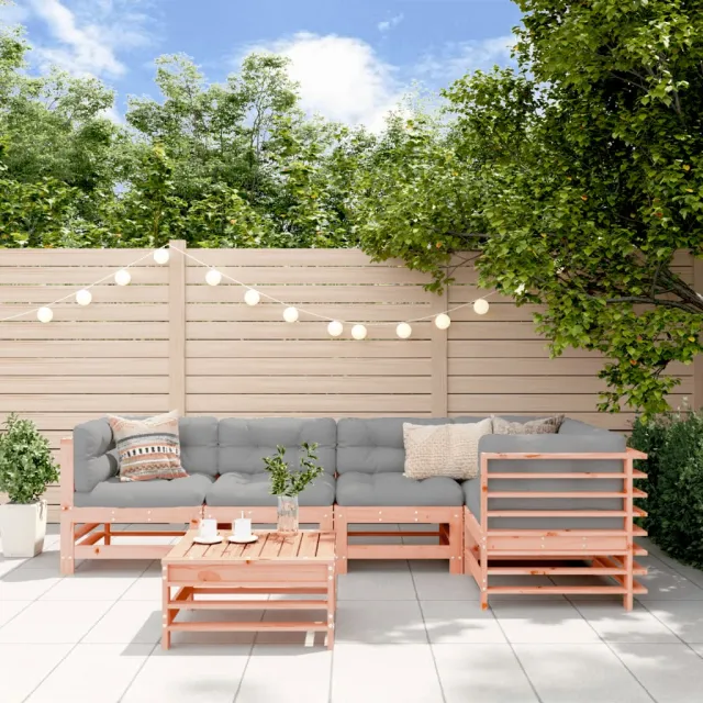 vidaXL 6-delige Loungeset massief douglashout bruin, foto 2
