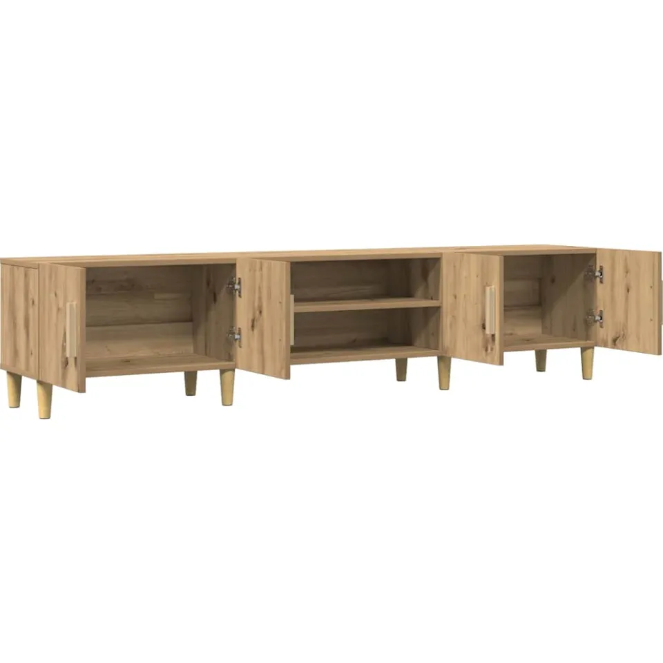 vidaXL Tv-meubel 180x31,5x40 cm bewerkt hout artisanaal eikenkleurig, foto 3