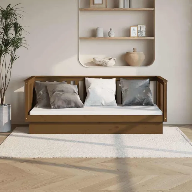 vidaXL Slaapbank 75x190 cm massief grenenhout honingbruin