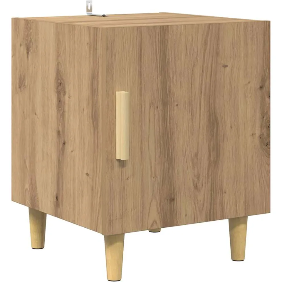 vidaXL Nachtkastje Artisan Eiken 40 x 40 x 50 cm Bewerkt hout, foto 3