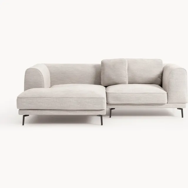 Westwing Collection Hoekbank Allpa (3-zits) grijs