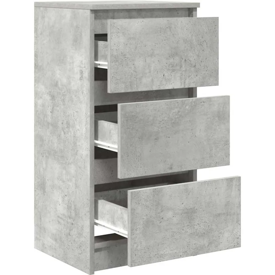 vidaXL Dressoir 37,5x35x76 cm bewerkt hout betongrijs grijs, foto 4