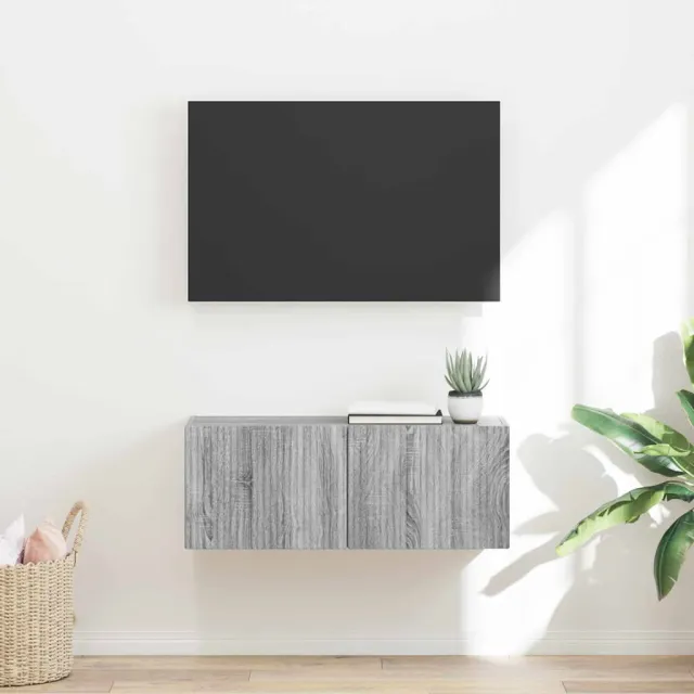 vidaXL TV Wandkast 78,5 x 30 x 29,5 cm Grijs Sonoma Bewerkt hout, foto 2
