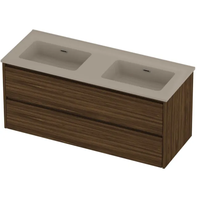 Proline Tribute Badmeubelset Porselein Dubbel 120x46x54 cm Mat Crème Cotton Cabana Oak Eiken