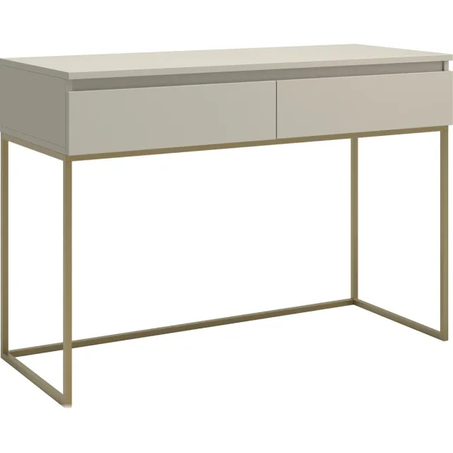 Selsey Bemmi - Make-uptafel met lades - Grijsbeige met gouden poten Grijs beige