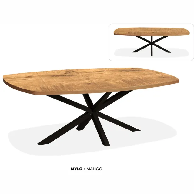 Maxfurn Deens ovale uitschuiftafel 220/280cm | Zeer krasvast | Kleur: Mango